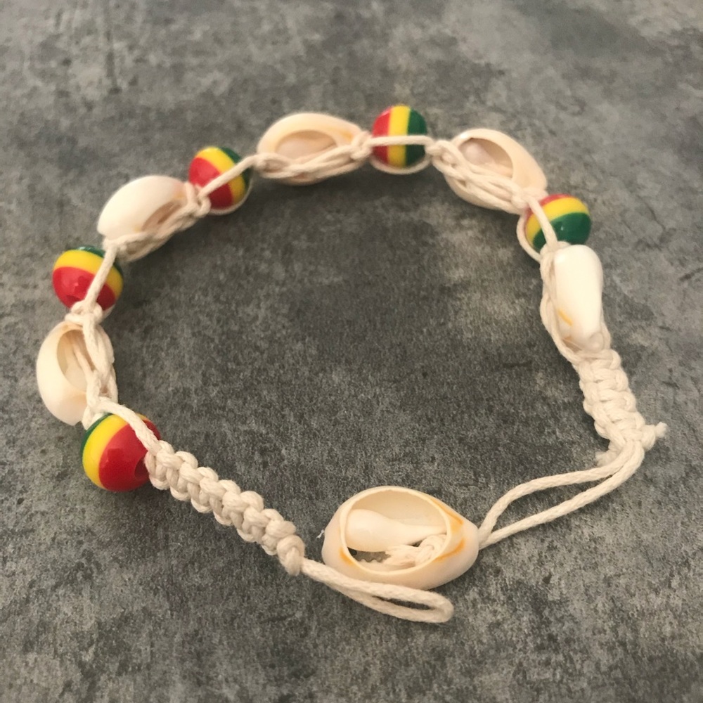 Rasta Style Seashell 🐚 Anklet - Picture 3 of 7